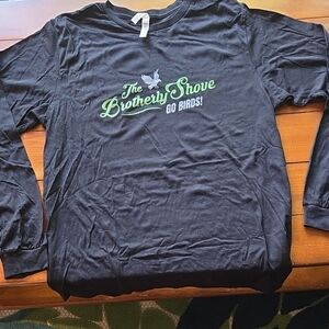 Phila Eagles - Bella Canvas Black Long Sleeve Tee with Green Graphic